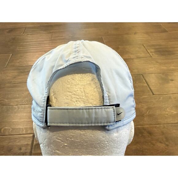 Nike Womens Blue “Run” Spellout Featherlight Dri Fit Running Strapback Hat Cap - Picture 5 of 7